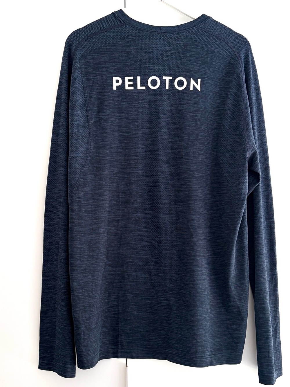 Peloton x Lululemon Metal Vent Texh Navy Blue Long Sleeve Logo Top